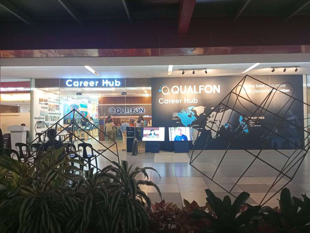 Qualfon Career Hub or their recruitment center at ground floor. This photo was shot at night after work shift at Cebu I.T. Park.