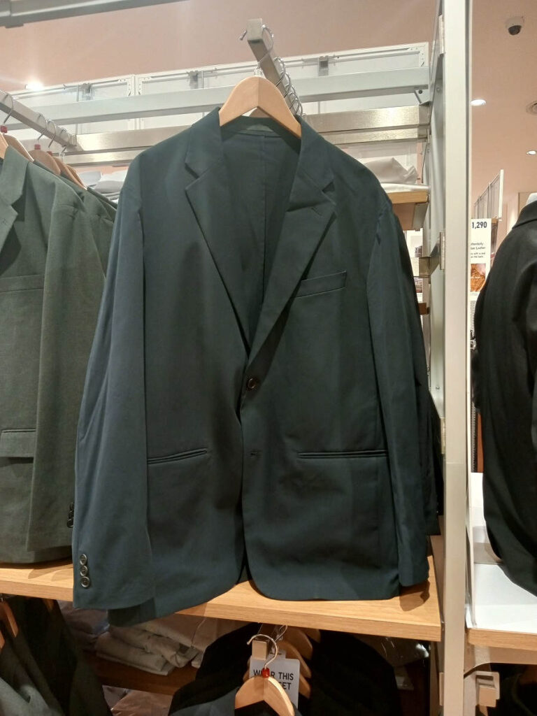 Uniqlo Miracle Air Jacket displayed and hanged.